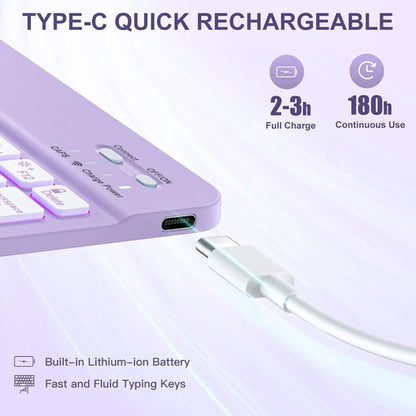 Funda Con Teclado Para iPad Air 11''/5a 4a Gen Morado