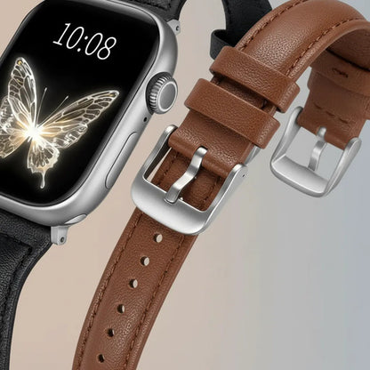 Set Correas De Cuero Slim Para Apple Watch Negro/marrón 3.8 Cm