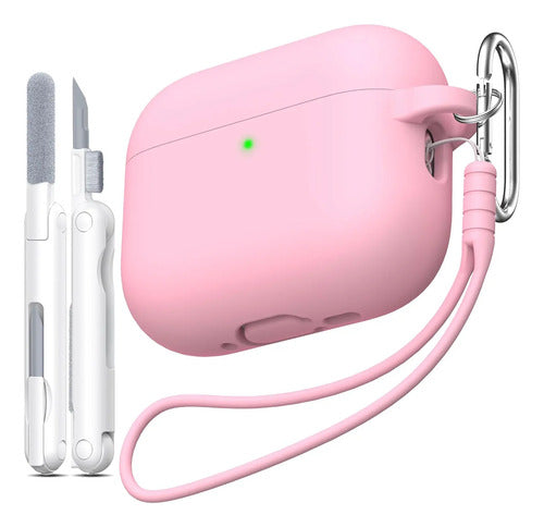 Funda De Silicona Grado Militar Para AirPods Pro 3 Rosa