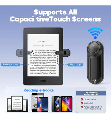 Control Remoto Page Turner Para Kindle Y Dispositivos Móvile Negro