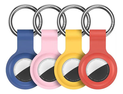 Juego De 4 Llaveros De Silicona Compatibles Con Apple Airtag Rosa
