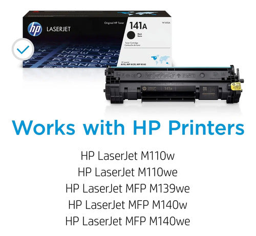 Cartucho De Tóner Hp 141a Negro Negro