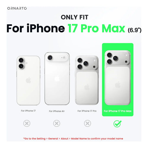 Funda Ornarto Air Para iPhone Pro Max Gris