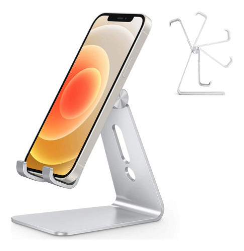 Soporte Omoton Ajustable Para Celular O Tablet. Plateado