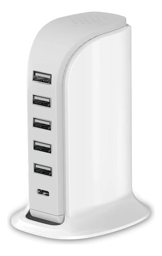 Estación De Carga Múltiple 5 Puertos Usb