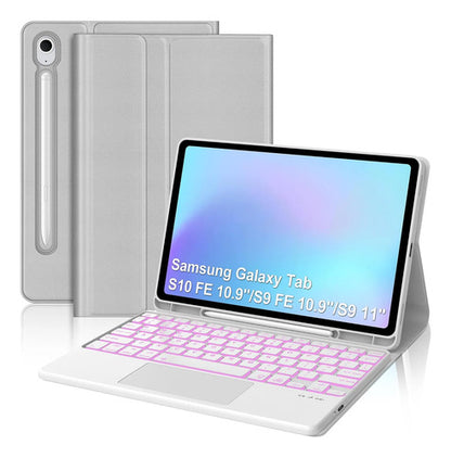 Funda Con Teclado Para Samsung Galaxy Tab S10 Lite/s10 Fe/s9 Gris