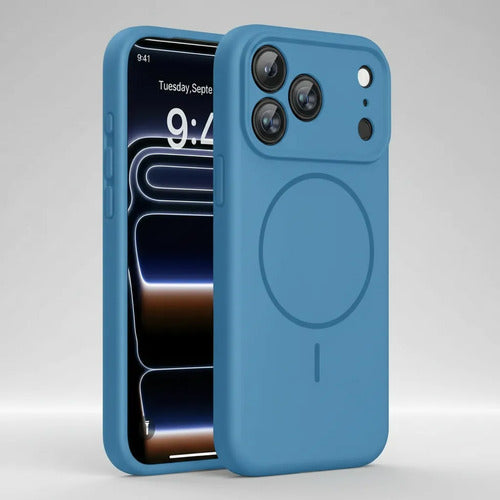 Funda Magnética Miracase Para Phone 17 Pro Azul Claro