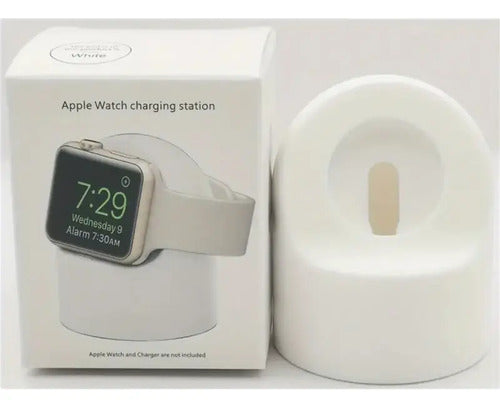 Soporte De Carga De Silicona Para Apple Watch Blanco