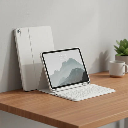 Funda Con Teclado Para iPad 10.9 Y 11  (2025/2022) Blanco