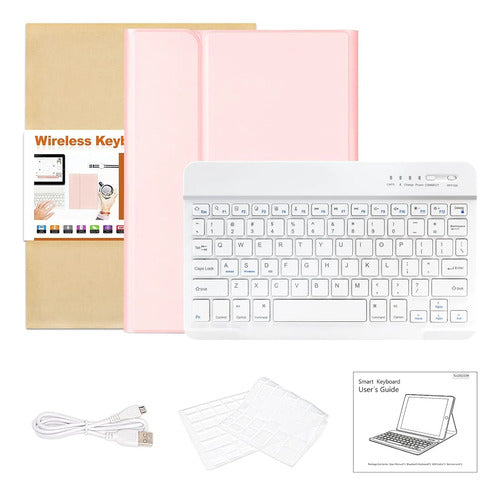 Funda Con Teclado Para iPad Air Y Pro De 11 Pulgadas Rosa