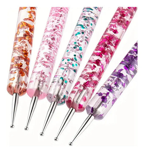 Kit De 5 Herramientas Para Diseño De Uñas, Punteros