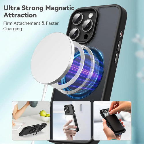Funda Magnética Para iPhone 16 Pro Negro