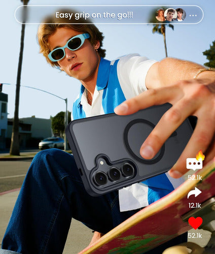 Funda Para Samsung Galaxy S25 Fe, Negra, 6.7 PuLG Negro