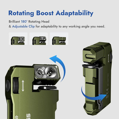 Linterna Recargable Wuben G5 Edc, 400 Lúmenes, Ip68 Verde