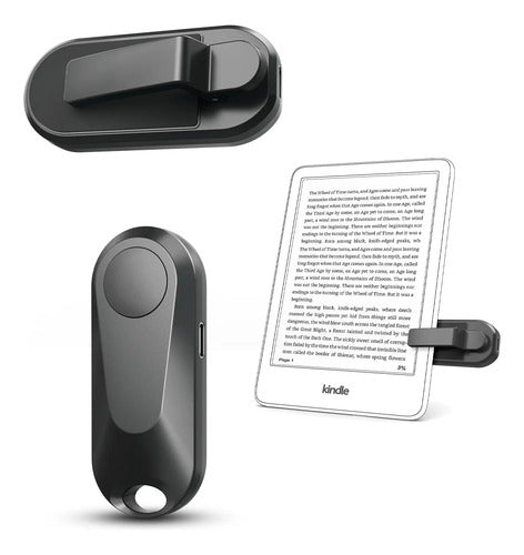 Control Remoto Page Turner Para Kindle, Kobo, iPad, Negro Negro