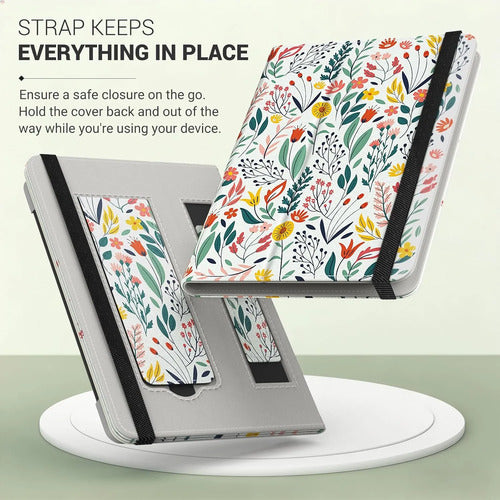 Funda Para Kindle De 6 Pulgadas Con Soporte Floreado