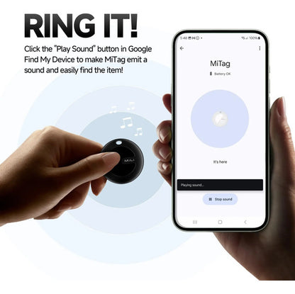 Mitag - Localizador Bluetooth Preciso Para Android Negro, 4 Unidades