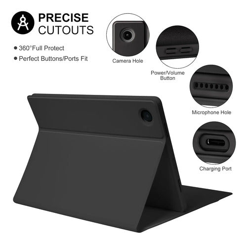 Funda Con Teclado Para Samsung Galaxy Tab A11 Plus/a9 Plus Negro