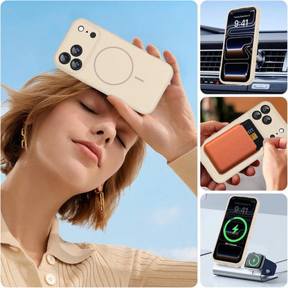 Funda Magnética Miracase Para Phone 17 Pro Beige