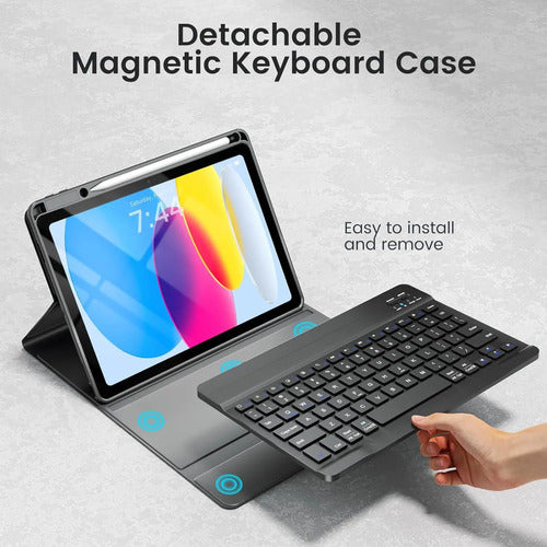 Funda Con Teclado Para iPad A16