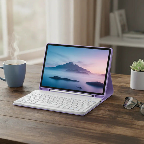 Funda Con Teclado Para Samsung Galaxy Tab S11 11' Morado