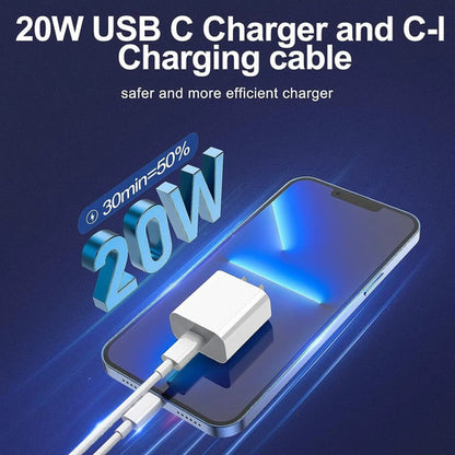 Kit De Cargador Rápido iPhone Con Cable Usb C - Pack Doble Color