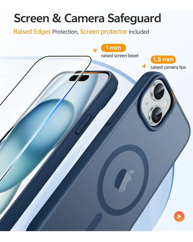 Funda Para iPhone 15, 14 Y 13 Azul
