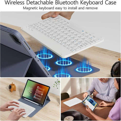 Funda Con  Teclado Para iPad Pro 11'' Gen Violeta