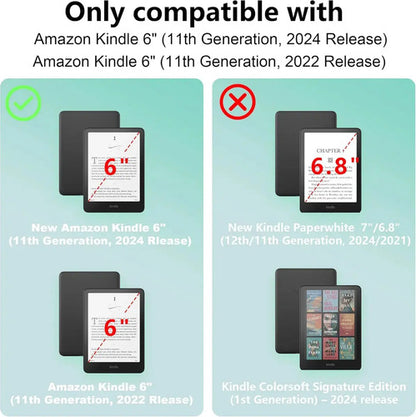 Funda Lainergie Para Kindle 6'' 11ª Gen, Cuero Pu, Soport...