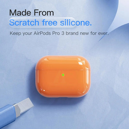 Funda Protectora De Silicona Para AirPods Pro 3 Naranja