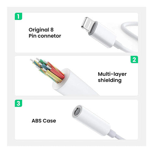 Adaptadores Certificados De Lightning A Auriculares Color