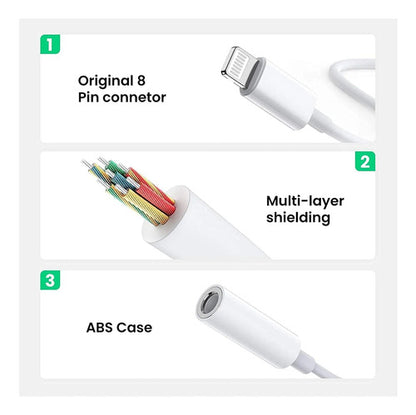 Adaptadores Certificados De Lightning A Auriculares Color