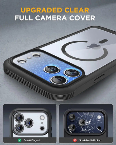 Funda Miracase Para iPhone 17 Pro Max 6.9  Con Protector Negro