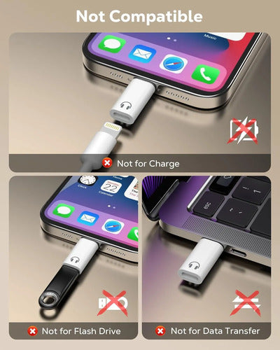 Adaptador De Audio Para Auriculares Usb C A Lightning Blanco