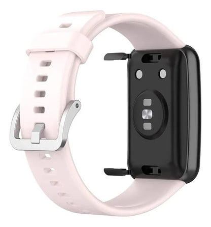 Correa Inf Compatible Con Huawei Watch Fit Silicona Azul Rosa Claro