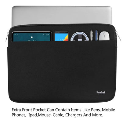 Funda Para Laptop Hsmienk 15.6 Pulgadas, Negra Con Bolsil... Negro