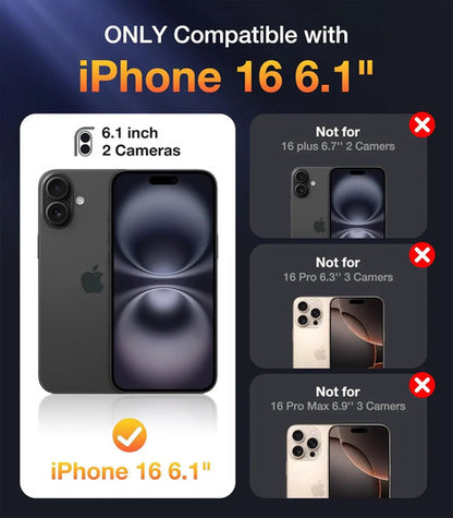 Funda Para iPhone 16 Protección Total Negro