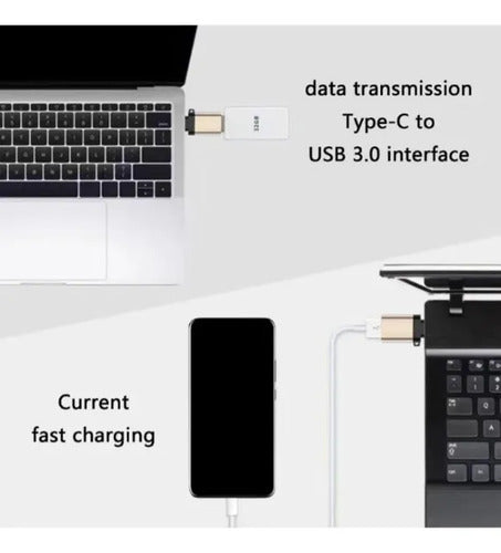 Adaptador Usb-c A Usb 3.0 Otg Gris