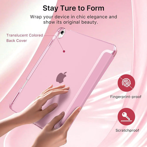 Funda Para iPad Air M4 13 Pulgadas Con Soporte Para Lápiz Rosa