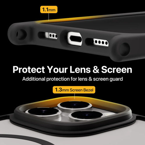 Funda Protegida Para iPhone 16 Pro Con Correa Cruzada, Gr... Titanio Nombre Del Diseño