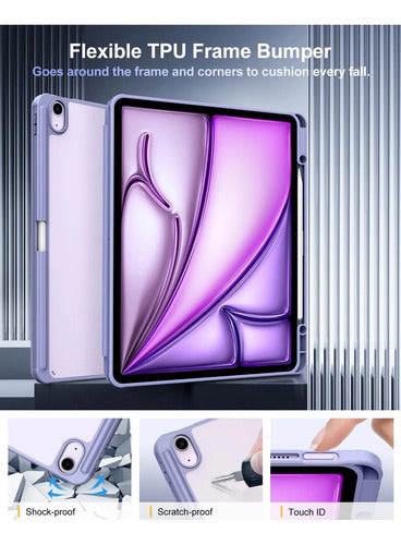 Funda Timovo Para iPad Air 13 Pulgadas M2 2024 - Gris Claro Lavanda