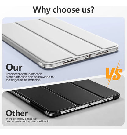 Funda iPad Pro Trasera Translúcida Con Soporte Tríptico Gris
