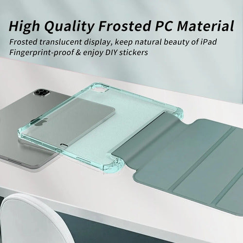 Funda Kenke Para iPad Pro 11 Pulgadas Con Soporte Para Lápiz Verde Oscuro