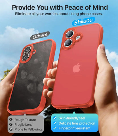 Funda Protectora Para iPhone 16, Antigolpes Rojo