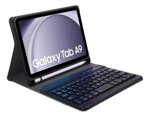 Funda Con Teclado Para Samsung Galaxy Tab A9 8.7 Negro