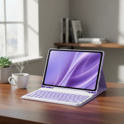 Funda Con Teclado Para Samsung Galaxy Tab A11+/a9+ 11' Violeta