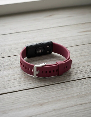 Correa Inf Compatible Con Huawei Watch Fit Silicona Azul Bordó