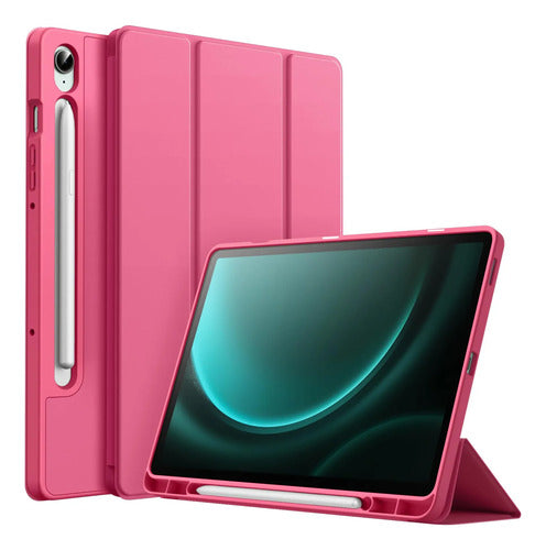 Funda Jetech Para Samsung Galaxy Tab S10 Lite / S10 Fe / ... Rosa Lisa