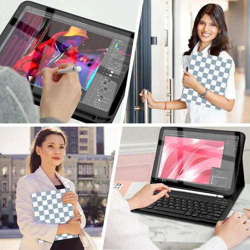 Funda Con Teclado Para iPad 11th 10th Gen Azul