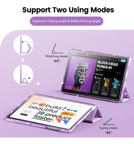 Funda Brillante Para Samsung Galaxy Tab A11 Plus/a9 Plus Violeta
